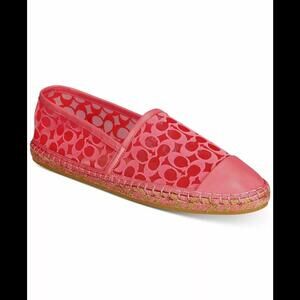 NWT COACH Cleo Espadrille Orchid Signature Shoes Size 6